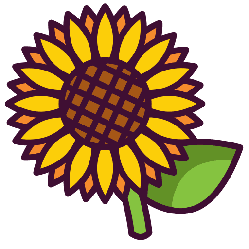 Sunflower flowers nature botanical icon