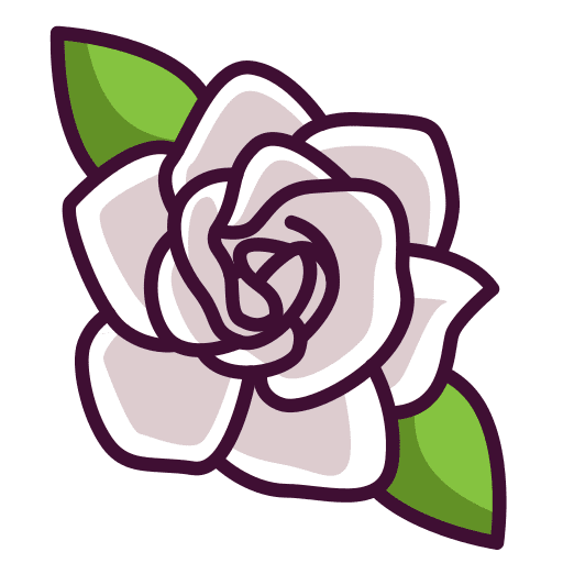Gardenia farming and gardening plant flower icon