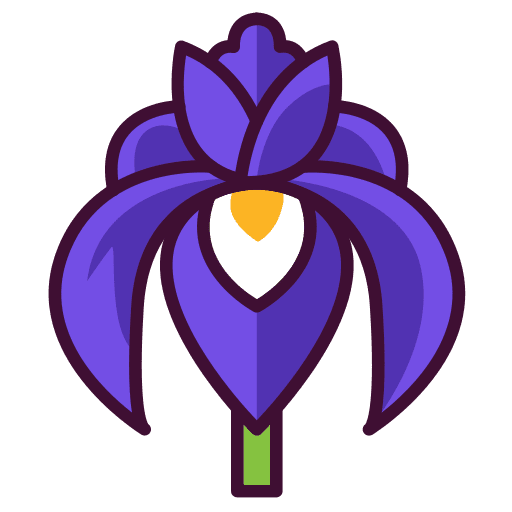 Iris botanical plant iris icon