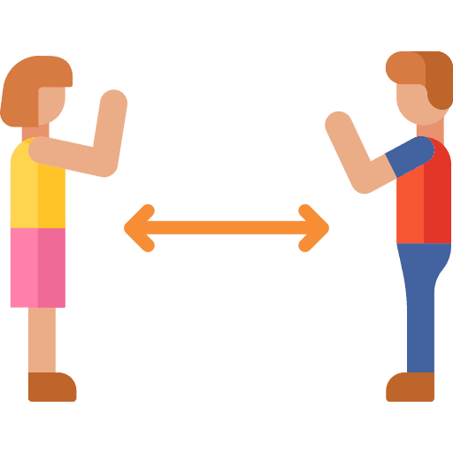 Greeting distance sick pandemic icon