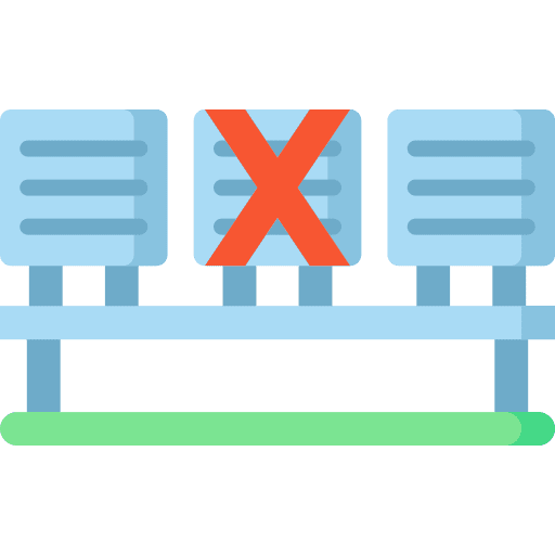 Bench avoid miscellaneous seat icon