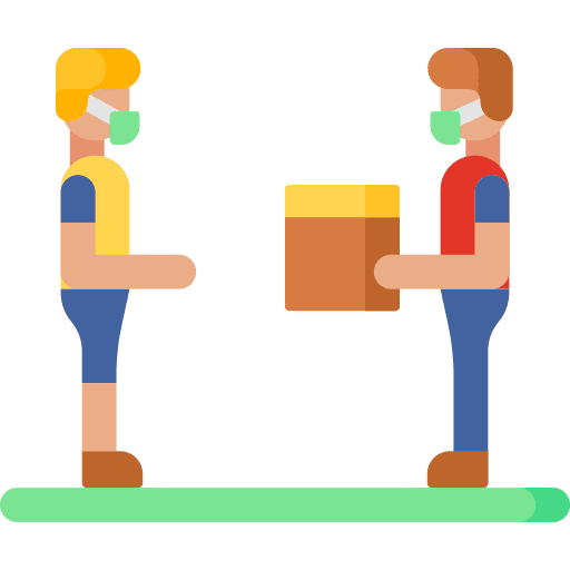 Delivery service pickup epidemic prevention safe icon