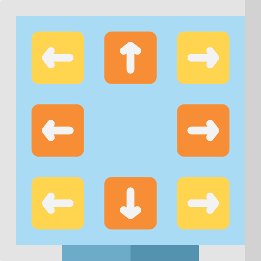 Lift security arrow epidemic prevention icon