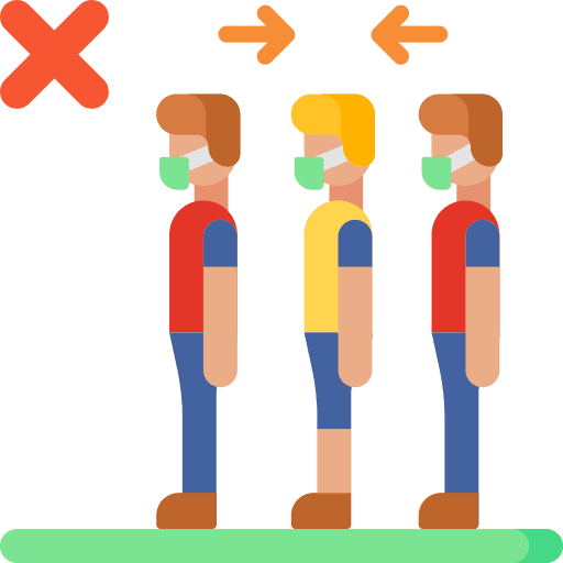 Queue people queue virus transmission icon