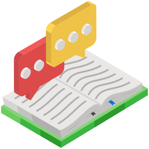 Literature chat reading book icon