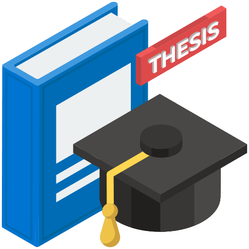 Thesis education study mortarboard icon