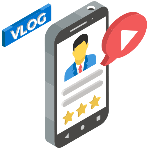 Vlog electronics vlog video icon