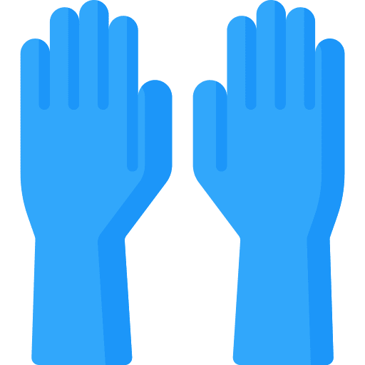 Gloves healthcare and medical latex rubber gloves icon