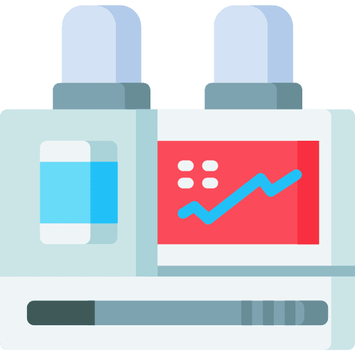 Medical laboratory test equipment results icon