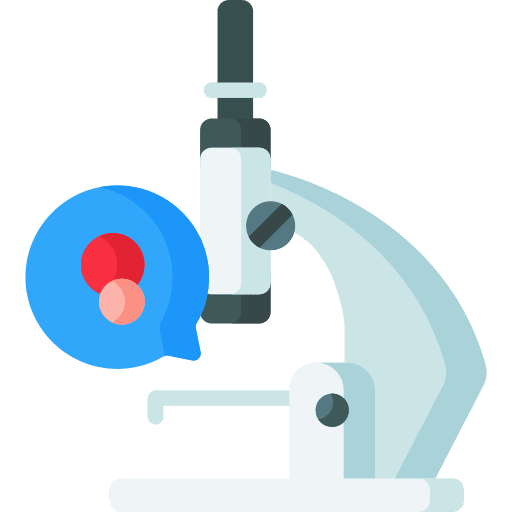 Microscope healthcare and medical laboratory education icon