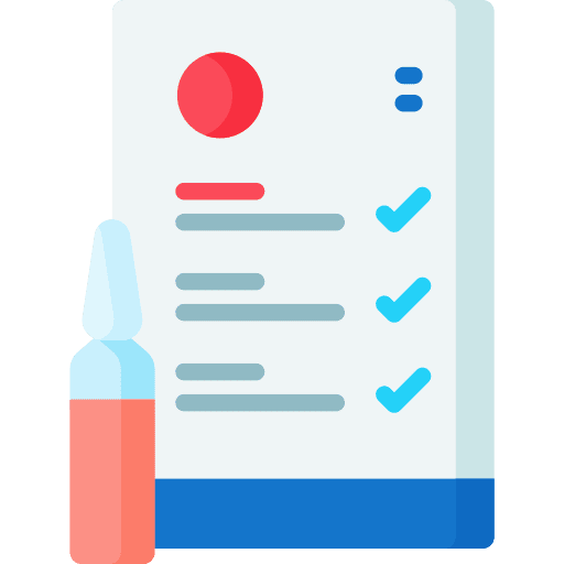 Prescription report ampoule drug icon