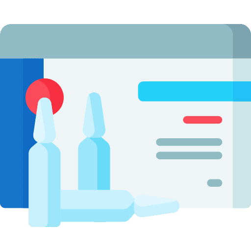 Ampoule drug serum vial icon