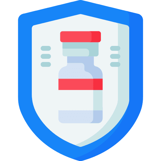 Defense shield security healthcare icon