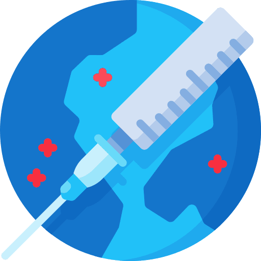 Syringe hospital vaccination world icon