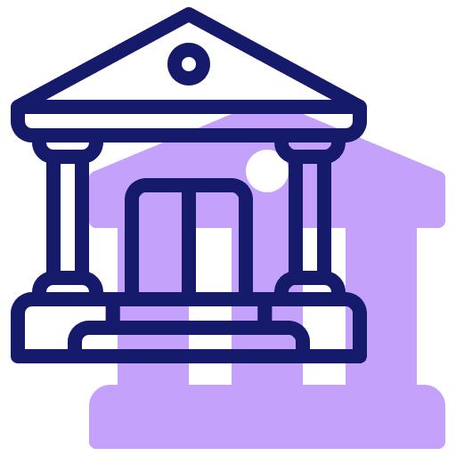 Bank finance banking business icon