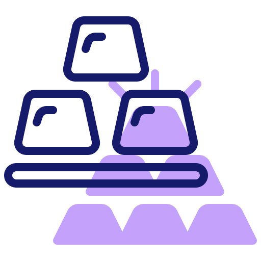 Gold bars business gold ingots wealth icon