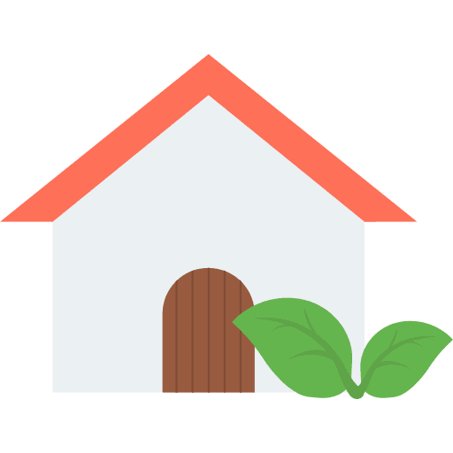 Eco home ecology and environment construction eco home icon