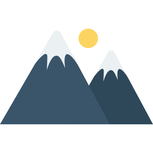 Hills hills landscape snow icon