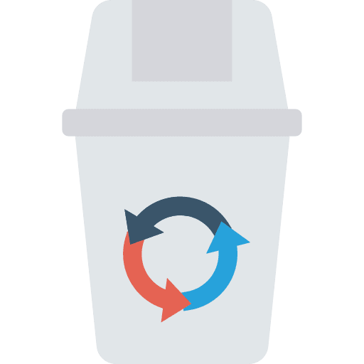 Basket waste bin ecology and environment icon