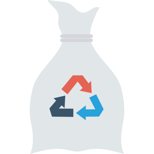 Plastic bag recycled bag ecology and environment bag icon