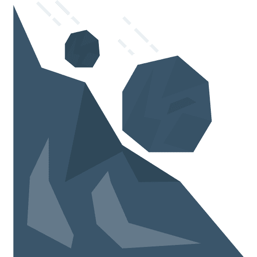 Stone hills rocks mountain icon