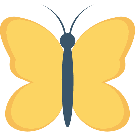 Butterfly springtime animals nature icon