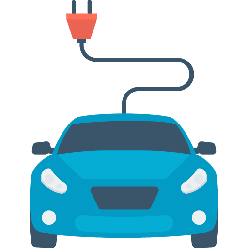 Electric car automobile transportation electric vehicle icon
