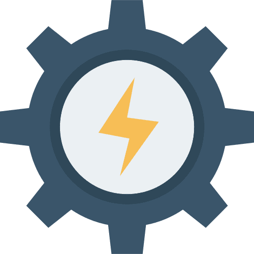Cogwheel setting power settings icon