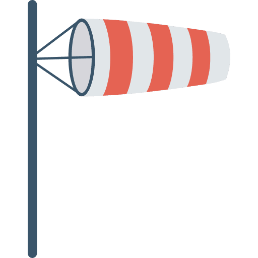 Flag pole wind pole ecology and environment icon