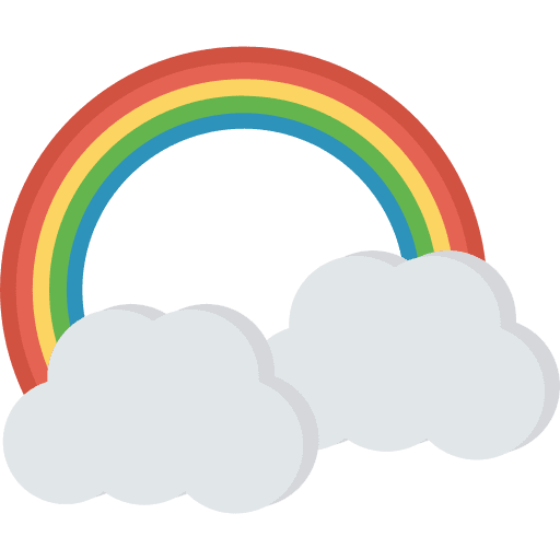 Rainbow spectrum weather atmospheric icon