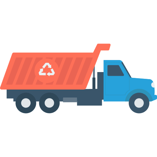 Truck transport recycling truck ecology and environment icon
