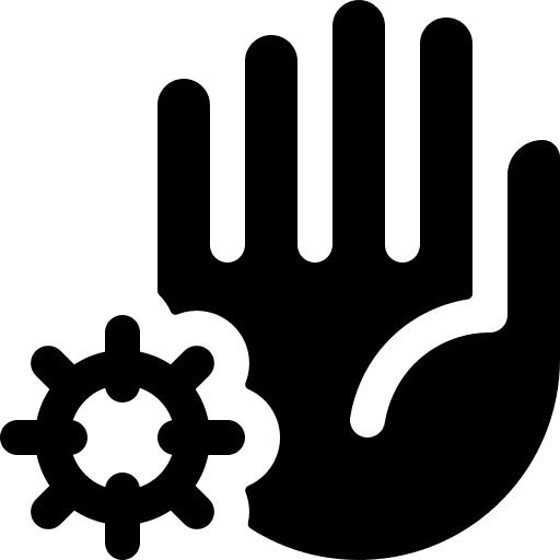 Hand hand coronavirus healthcare and medical icon