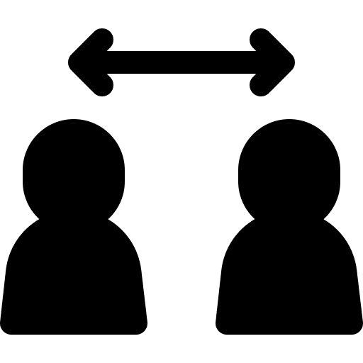 Social distancing people covid 19 social distancing icon