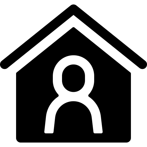 Stay at home healthcare and medical people virus icon