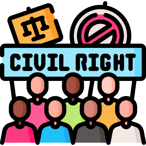 Civil right movement activist vindication peace icon