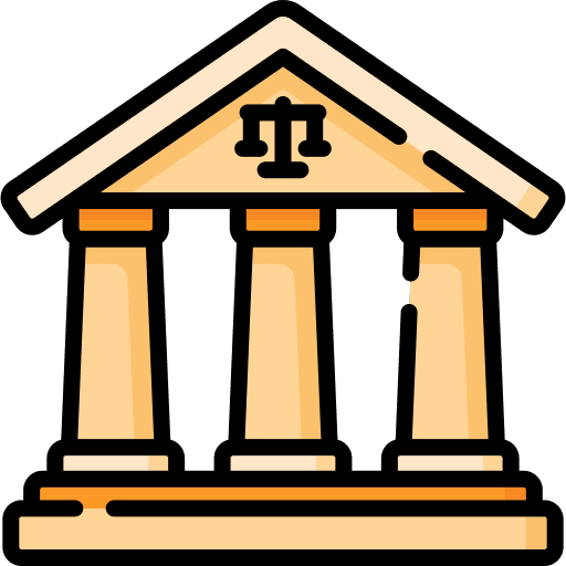 Courthouse legal buildings regulatory icon