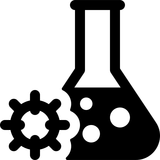 Flask coronavirus science research icon