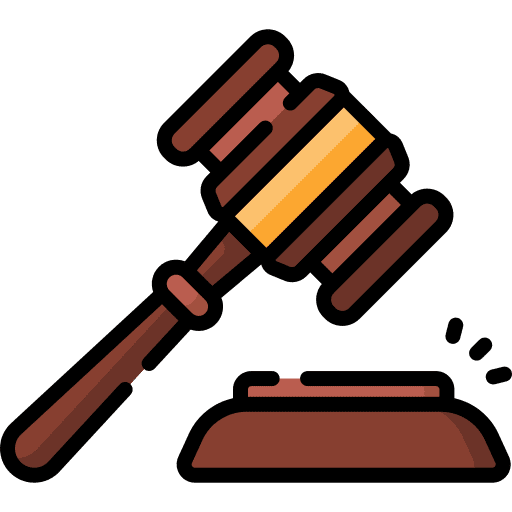 Law hammer law legal icon