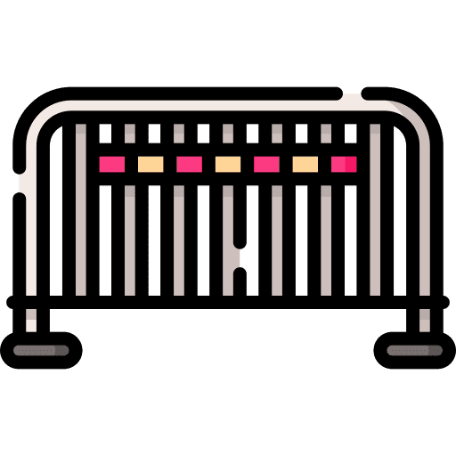 Barrier safety limit barricade icon