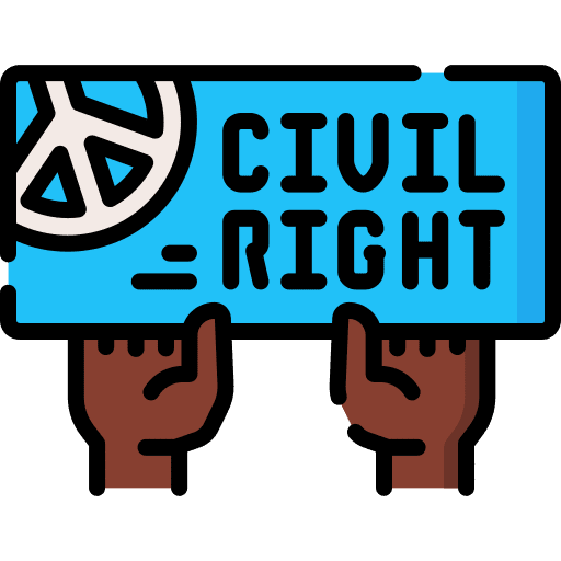 Civil right movement communications human rights protest icon