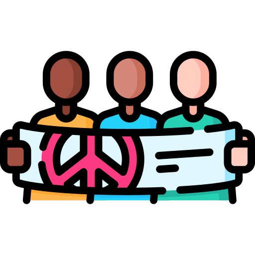 Civil right movement communications protest justice icon