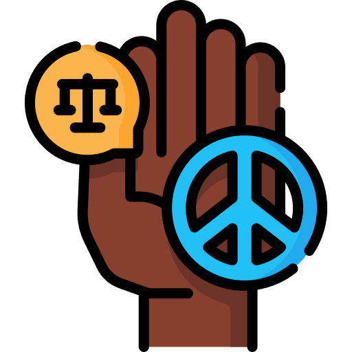 Civil right movement vindication activism communications icon