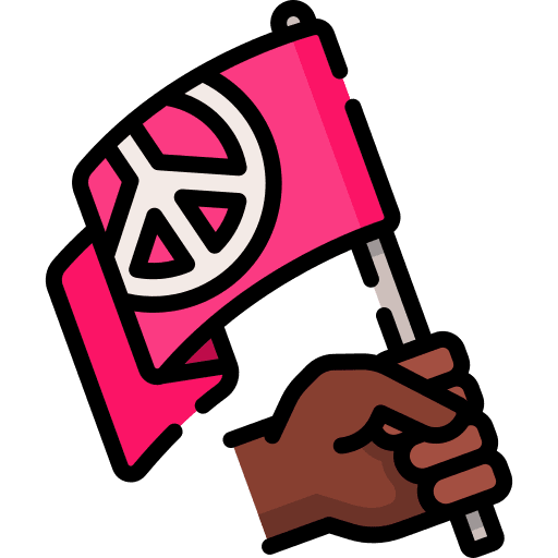 Peace protest no racism civil right movement icon