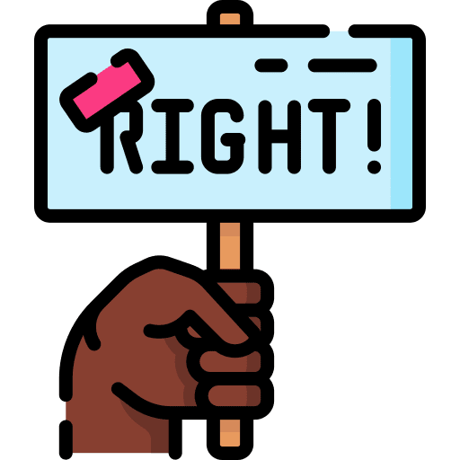 Civil right movement demonstrator manifestation human rights icon