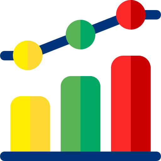 Graph bar graph chart business and finance icon
