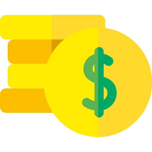 Coin dollar currency coin icon