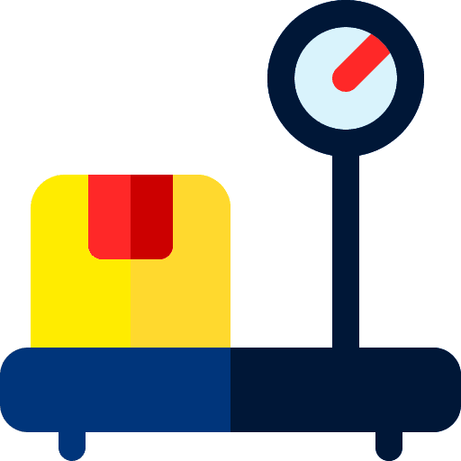 Weight delivery weighing machine weighing scale icon