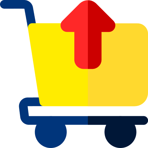 Shopping cart commerce and shopping remove cart icon