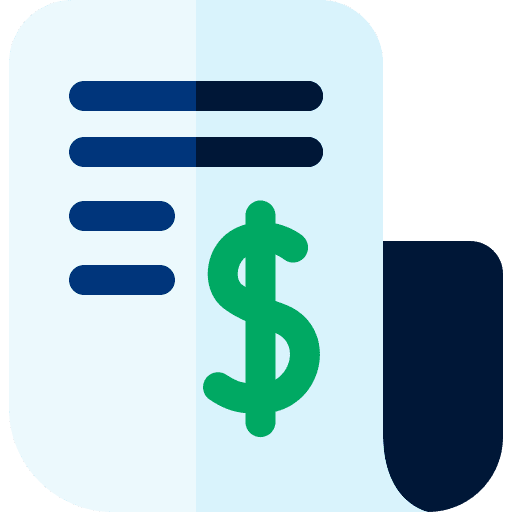 Bill receipt bill payment icon