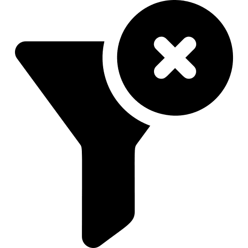 Filter remove filter tool icon